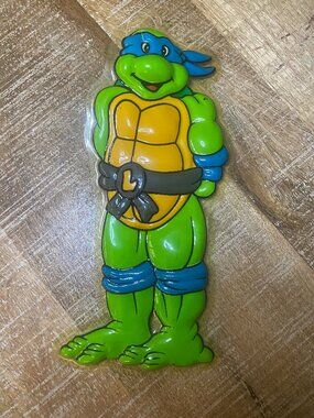Vintage 1990 Leonardo TMNT Picture This 3D Wall Hanging Ninja Turtles 11in